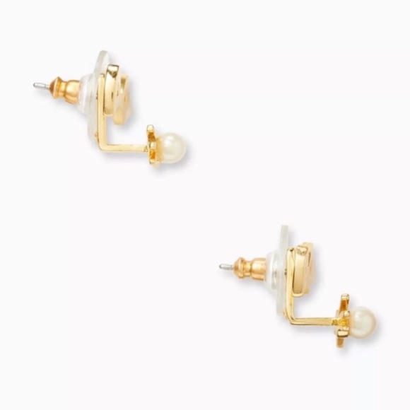 New Kate Spade Gold Out West Cat Jacket Earring - Picture 2 of 3